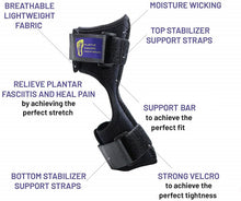 Plantar Fasciitis Night Splint - Rigid - Black