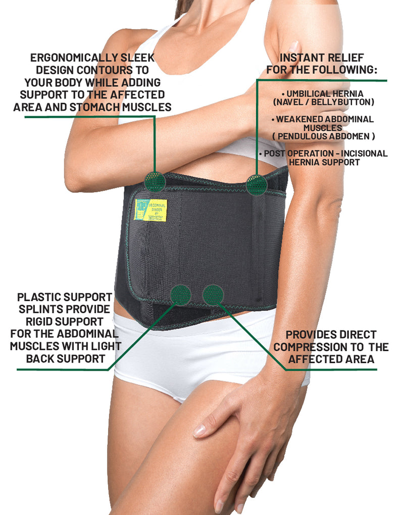 Abdominal Binder  Belly Band Stomach Hernia Support Brace & Back